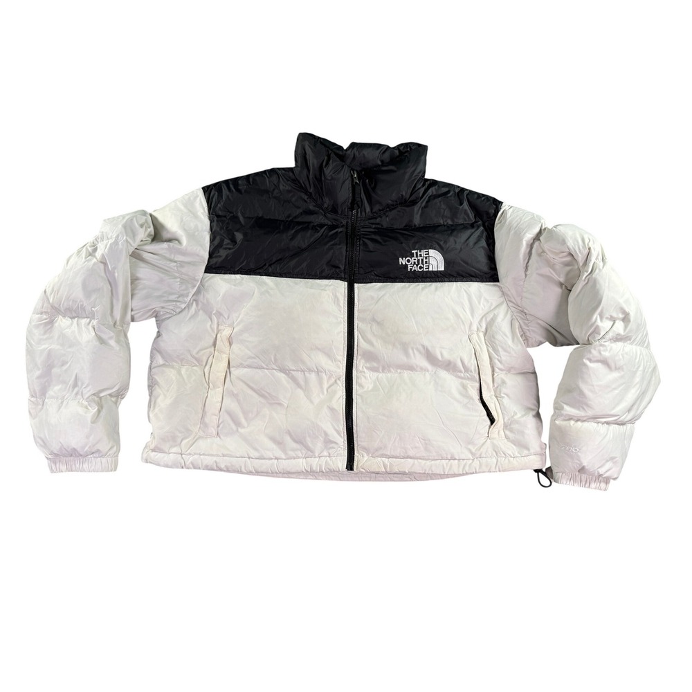 The North Face‎ Nuptse 700 Puffer Jacket Womens 2XL White Black Colorblock Fill